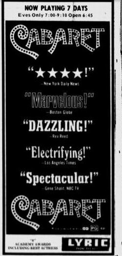 Lyric Cinema - Ad From James Thompson (newer photo)